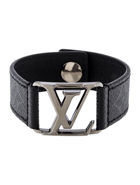 louis vuitton men's leather bracelets|Louis Vuitton black men's bracelet.